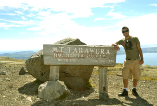 Chegando ao Monte Tarawera