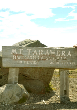 Chegando ao Monte Tarawera