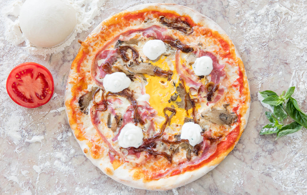 Experimente as deliciosas pizzas da Dama e Vagabundo