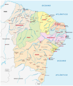 Mapa da região Nordeste | Mapa do Ceará | Geografia Ceará | Conexão123