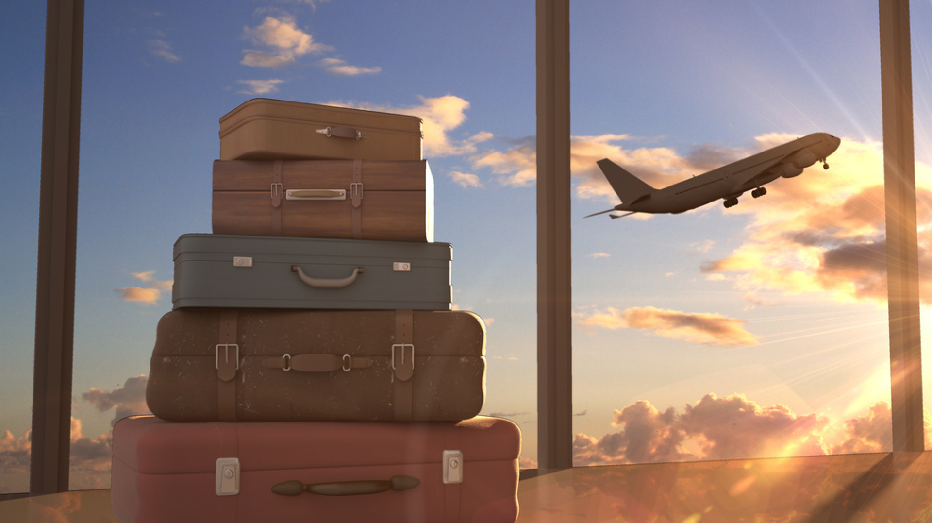 Mala de viagem: dicas para montar a bagagem perfeita para o inverno | Malas de viagem e avião decolando | Conexão123