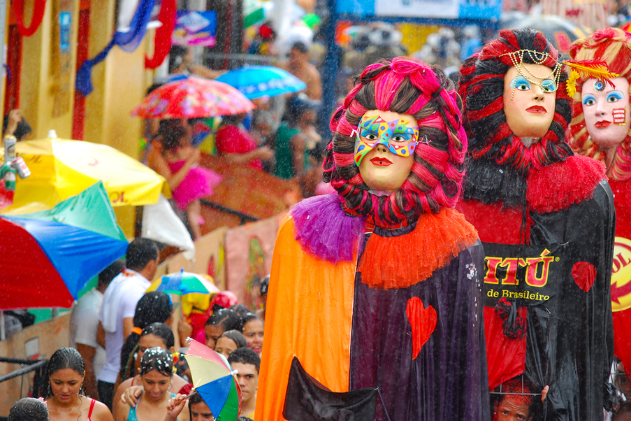 Conheça o estado de Pernambuco | Bonecos de Olinda no Carnaval de Olinda-PE | Conexão123