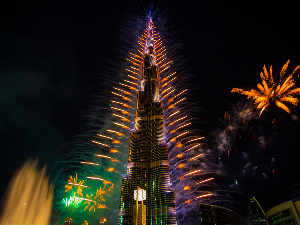 Ano-Novo em Dubai | Fogos de artifício Burj Khalifa| Conexão123