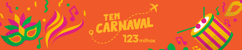Slogan 123milhas | Tem Carnaval 123milhas | Conexão123